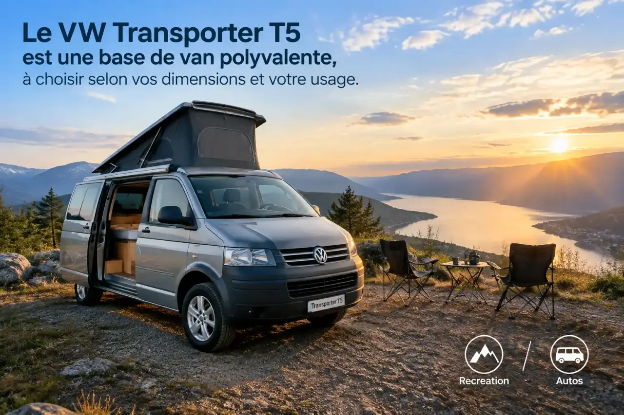 Le VW Transporter T5 est une base de van polyvalente, à choisir selon vos dimensions et votre usage